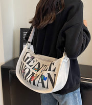 Gental Women Canvas Sider Bag (Off White)